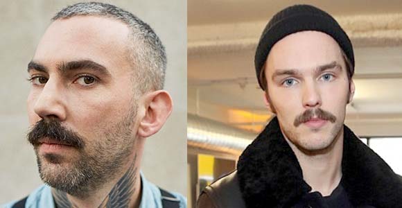 Chevron Mustache Styles With Different Face